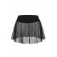 Mini jupe noire en résille transparente Stella - LSN3