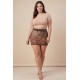 Jupe en résille transparente imprimé léopard Clara - LSN2