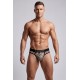 String en résille imprimé léopard gris - LM2501-57GREY