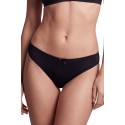 Culotte noire en dentelle avec nœud en satin - PF09LBLK