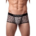 Boxer en résille imprimé léopard gris - LM2501-67GREY