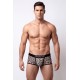 Boxer en résille imprimé léopard gris - LM2501-67GREY