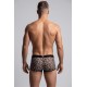 Boxer en résille imprimé léopard gris - LM2501-67GREY
