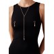 bijoux de corps, pinces de seins goutte et tour de cou chainette - SO-0184