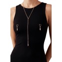bijoux de corps, pinces de seins goutte et tour de cou chainette - SO-0184