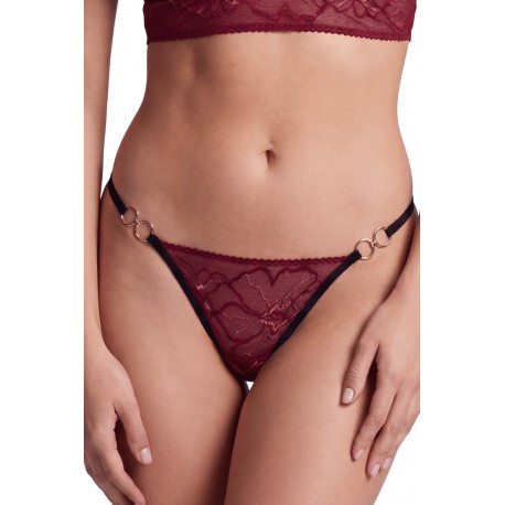 String bordeaux avec anneaux détachables - PM05GOPC-BRED