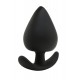 Plug Anal Silicone Noir XS Pocket Pleasure 1 dosette de lubrifiant