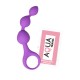Chapelet anal 3 boules violet silicone 15 cm Pocket Pleasure 1 dosette lubrifiant