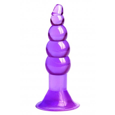 Plug Anal Ventouse Boules Jelly 11 cm Pocket Pleasure 1 dosette lubrifiant