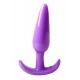 Plug anal violet souple base évasée Pocket Pleasure 1 dosette de lubrifiant