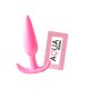Plug anal rose souple base évasée Pocket Pleasure 1 dosette lubrifiant