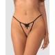 Selisme string ouvert noir