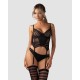 Lune Bellis corset et string - Noirs