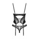 Lune Bellis corset et string - Noirs