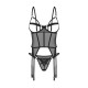 Euridia corset et string - Noirs