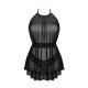 Serafia Nuisette et string - Noire