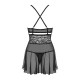 838-BAB-1 babydoll - Noir