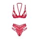 Cupide desir ensemble 2 pièces ouvert - Rouge