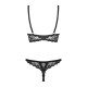 Letica Ensemble ouvert 2 pcs - Noir