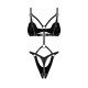 Dame controle body ouvert - Noir