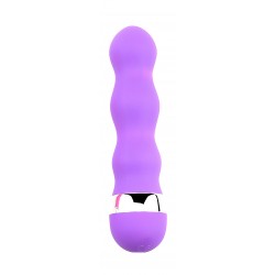 Mini Vibromasseur violet ondulés Pocket Pleasure 1 dosette de lubrifiant
