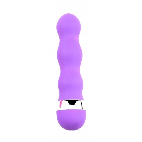 Mini Vibromasseur violet ondulés Pocket Pleasure 1 dosette de lubrifiant