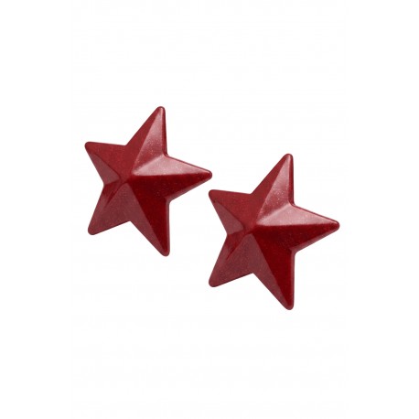 Nipple Métal rouge Cache tétons d'étoile - 202000107