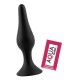 Plug Anal Noir en Silicone avec Ventouse Taille XL 15 cm Pocket Pleasure 1 dosette de lubrifiant
