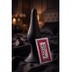 Plug Anal Noir en Silicone avec Ventouse Taille XL 15 cm Pocket Pleasure 1 dosette de lubrifiant