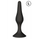 Plug Anal Noir en Silicone avec Ventouse Taille L 12,7 cm Pocket Pleasure 1 dosette de lubrifiant