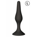 Plug Anal Noir en Silicone avec Ventouse Taille L 12,7 cm Pocket Pleasure 1 dosette de lubrifiant
