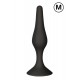Plug Anal Noir en Silicone avec Ventouse Taille M 11,3 cm Pocket Pleasure 1 dosette de lubrifiant