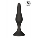 Plug Anal Noir en Silicone avec Ventouse Taille M 11,3 cm Pocket Pleasure 1 dosette de lubrifiant