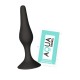 Plug Anal Noir en Silicone avec Ventouse Taille M 11,3 cm Pocket Pleasure 1 dosette de lubrifiant