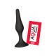 Plug Anal Noir en Silicone avec Ventouse Taille S 10,5 cm Pocket Pleasure 1 dosette de lubrifiant