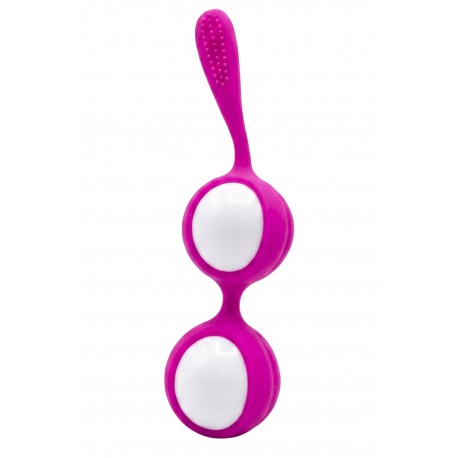 Boules de Geisha Fuchsia Silicone 1 dosette lubrifiant — Pocket Pleasure