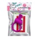 Anneau violet vibrant silicone avec langue picot Pocket Pleasure 1 dosette de lubrifiant