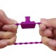 Anneau violet vibrant silicone avec langue picot Pocket Pleasure 1 dosette de lubrifiant
