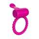 Anneau rose vibrant silicone avec langue picot Pocket Pleasure 1 dosette de lubrifiant