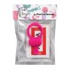 Anneau rose vibrant silicone avec langue picot Pocket Pleasure 1 dosette de lubrifiant