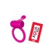 Anneau rose vibrant silicone avec langue picot Pocket Pleasure 1 dosette de lubrifiant
