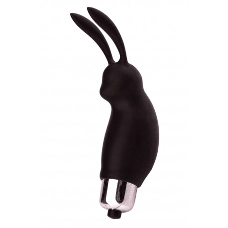 Mini Stimulateur Clitoridien Lapin Noir 1 dosette lubrifiant — Pocket Pleasure