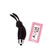 Mini Stimulateur Clitoridien Lapin Noir 1 dosette lubrifiant — Pocket Pleasure