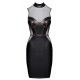Robe Moulante Sans Manches Look Mat Résille - Cottelli