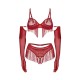 Rossay ensemble ouvert 4 pièces - Rouge