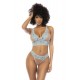 2 en 1 Nuisette et ensemble 2 pièces Abilene en dentelle et résille transparente 