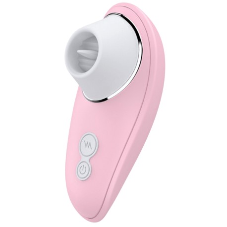 Vibromasseur rose à langue vibrante pour cunnilingus - BOZ-005PNK