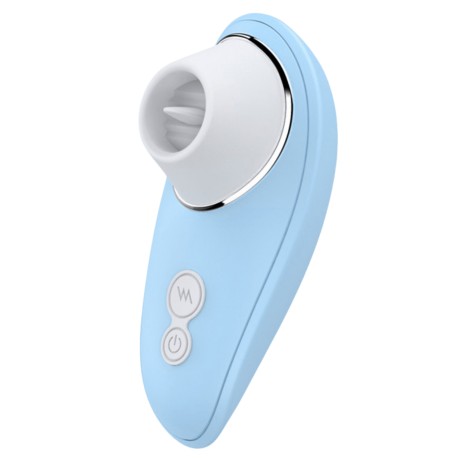 Vibromasseur bleu à langue vibrante pour cunnilingus - BOZ-005BLU