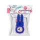 Anneau vibrant silicone bleu avec oreilles de lapin - COR-003BLU