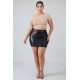 Jupe noire en simili cuir mat Sifia - LSL5-S